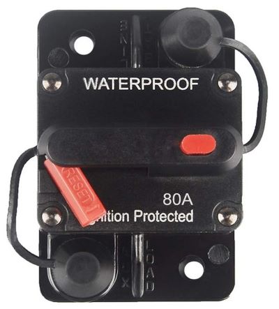 80 Amp High Amperage Circuit Breaker Red Switch