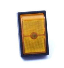Load image into Gallery viewer, Round Hold Rectangular Rocker Switch Amber SPST ON-OFF
