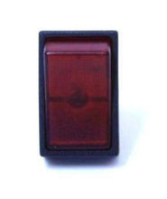 Load image into Gallery viewer, Round Hold Rectangular Rocker Switch Red SPST ON-OFF
