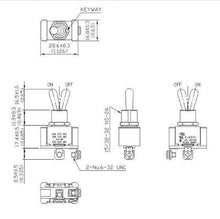 Load image into Gallery viewer, Toggle Switch - 20 Amp Sealed Screw Terminal SPST ON-OFF Schematic

