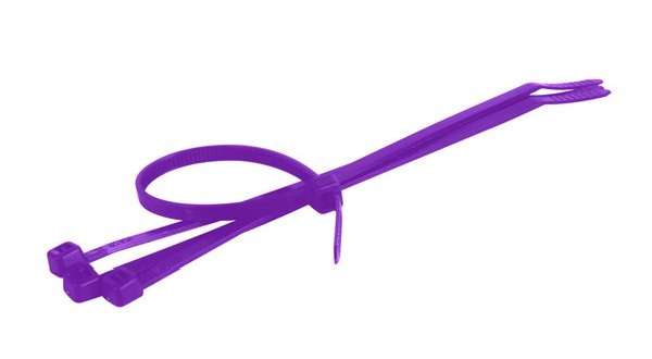 Multi-Color Cable Ties - 100 Pieces - Purple